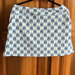 Sigrid Olsen Blue and White Floral Mini Skirt